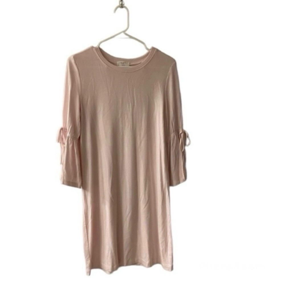 LOFT OutletBlush Pink Lounge Dress with Tie Bell Sleeves size XS